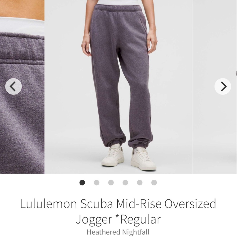 Lululemon Athletica Heathered Nightfall Scuba Oversized Joggers